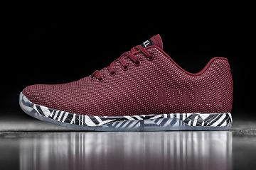 Women's Nobull Cabernet Zebra Trainers Dark / Red | SG R2944V